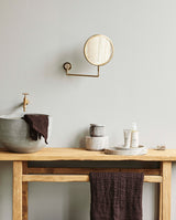 TESIA vægspejl i metal - 39x27 cm - guld finish