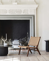 CLUB loungestol i teaktræ med flet - natur