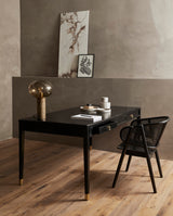 WICKY spisebordsstol med armlæn - sort