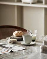 MERIAN saltkar i marmor - ø8 cm - brun