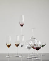 GARO champagneglas - h27,5 cm - klar glas/brun