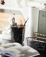 HANA opbevaringskurv i sort metalflet, XS - sort