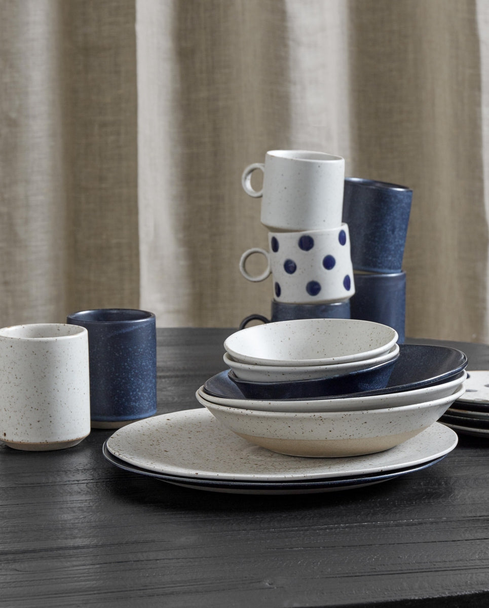 GRAINY dyb tallerken i keramik - ø22 cm - sand