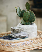 AOBA krukke i cement, M - Hvid