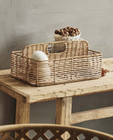 ZADAR fletkurv i rattan - 23x36 cm - natur