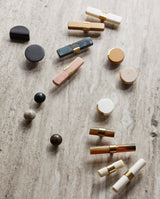 ACTON knob/knage i marmor - brun/grøn