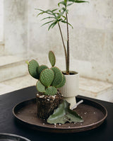 LOMBOK fad i jern, L, antik - sølv finish