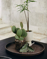 LOMBOK fad i jern, M, antik - sølv finish