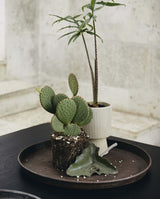 LOMBOK fad i jern, M, antik - sølv finish