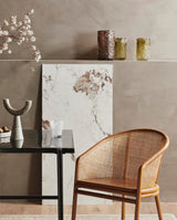 CLYDE glasvase - h19,5 cm - grøn