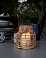 BAMBOO lanterne i bambus - h15 cm - natur