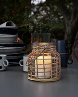 BAMBOO lanterne i bambus - h15 cm - natur