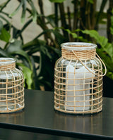 BAMBOO lanterne i bambus - h27 cm - natur