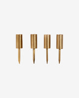 KURA lysholder i jern med spyd - h12 cm - guld finish