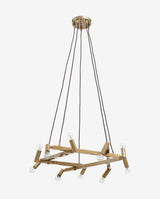 Lysekrone til 10 pærer - ø75 cm - messing finish