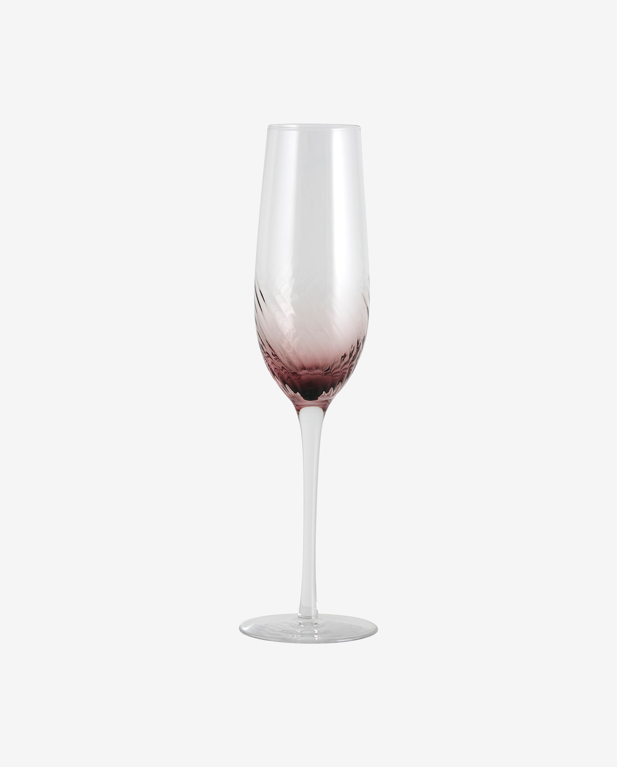 GARO champagneglas - h27,5 cm - klar glas/lilla