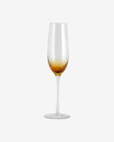 GARO champagneglas - h27,5 cm - klar glas/ravgul