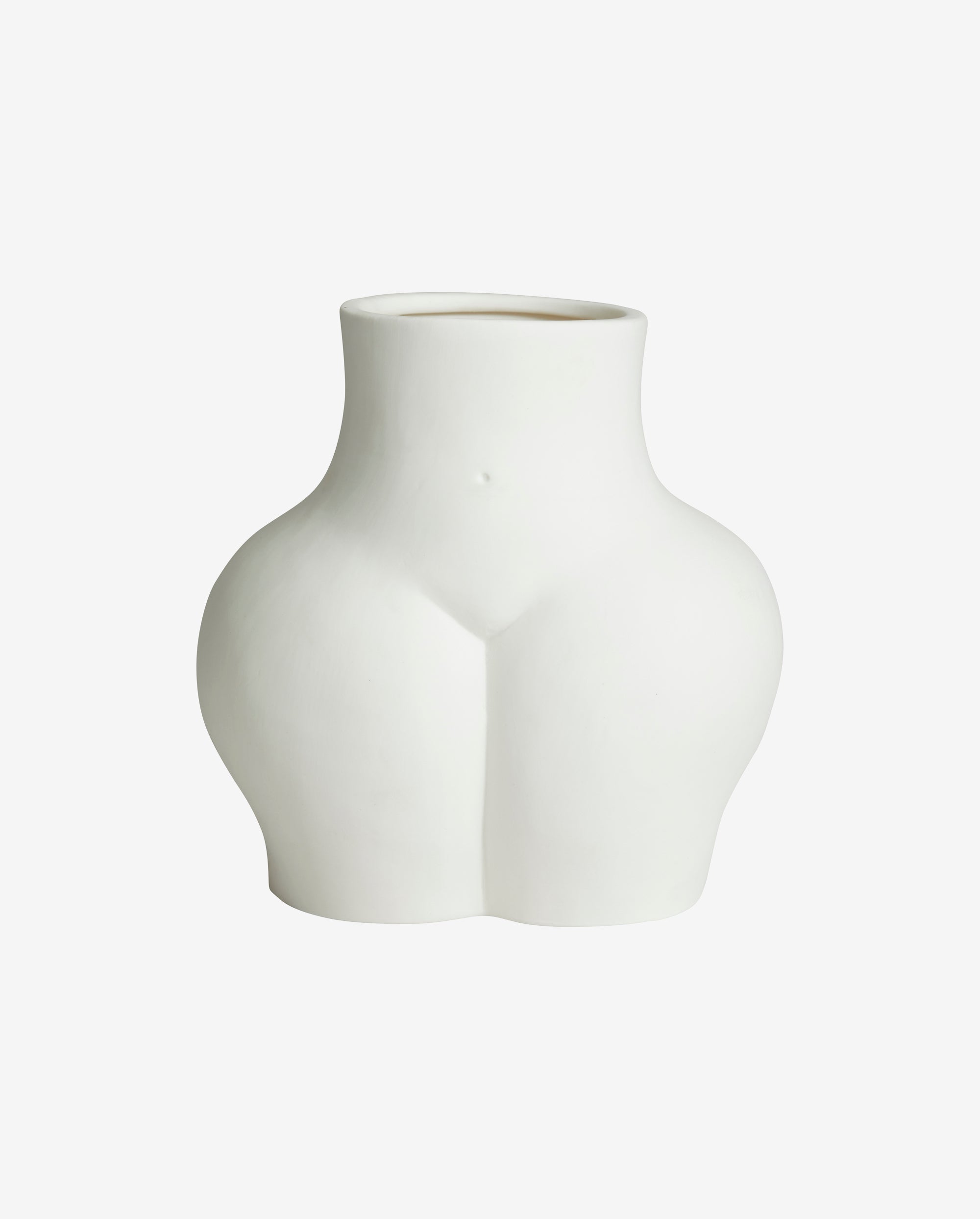 AVAJI lower body - vase i keramik - h23 cm - hvid