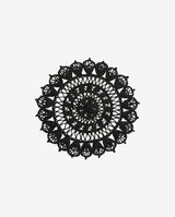 DOORY rund dækkeserviet i jute m/mønster - ø45 cm - sort