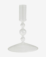 CHIROS lysestage i glas - h15 cm - klar glas