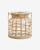 BAMBOO lanterne i bambus - h15 cm - natur