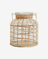 BAMBOO lanterne i bambus - h21 cm - natur