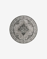 VENUS rundt vævet bomuldstæppe, Ø240 - grå