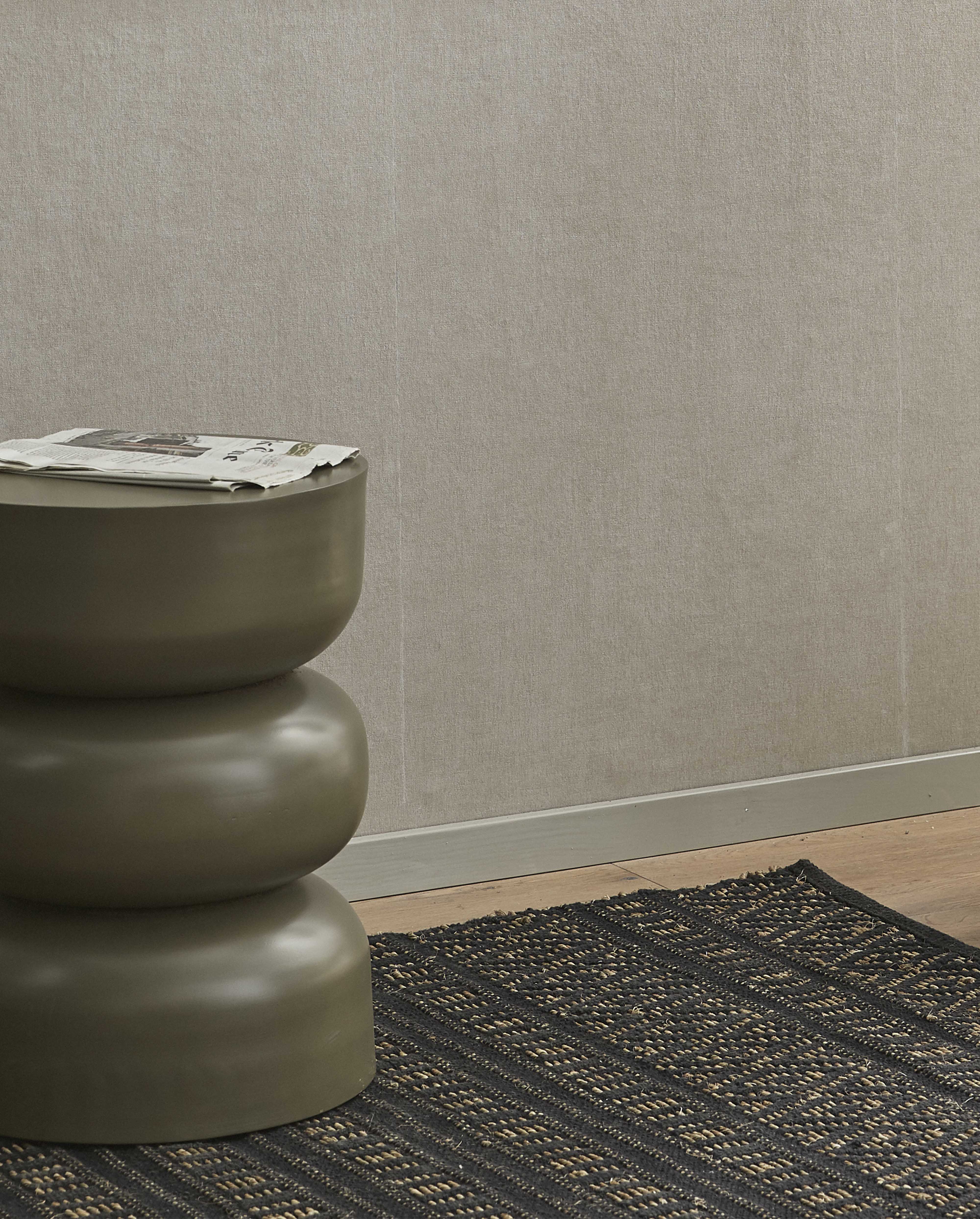 FARAH tæppe i bomuld og søgræs, 240x160 cm - sort/natur