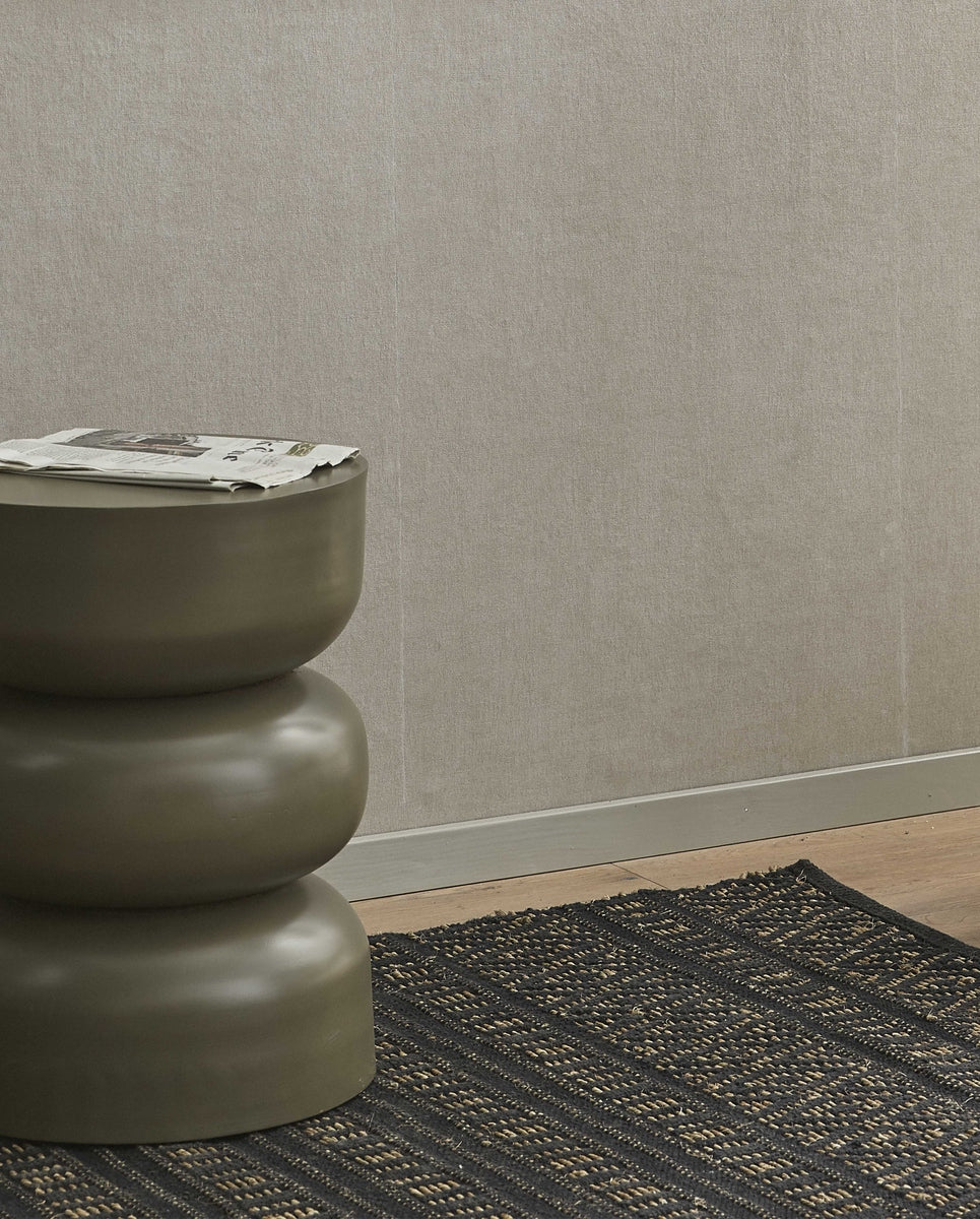 FARAH tæppe i bomuld og søgræs, 240x160 cm - sort/natur