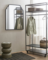 SKYLARK spejl i jern, 102x82 cm - sort