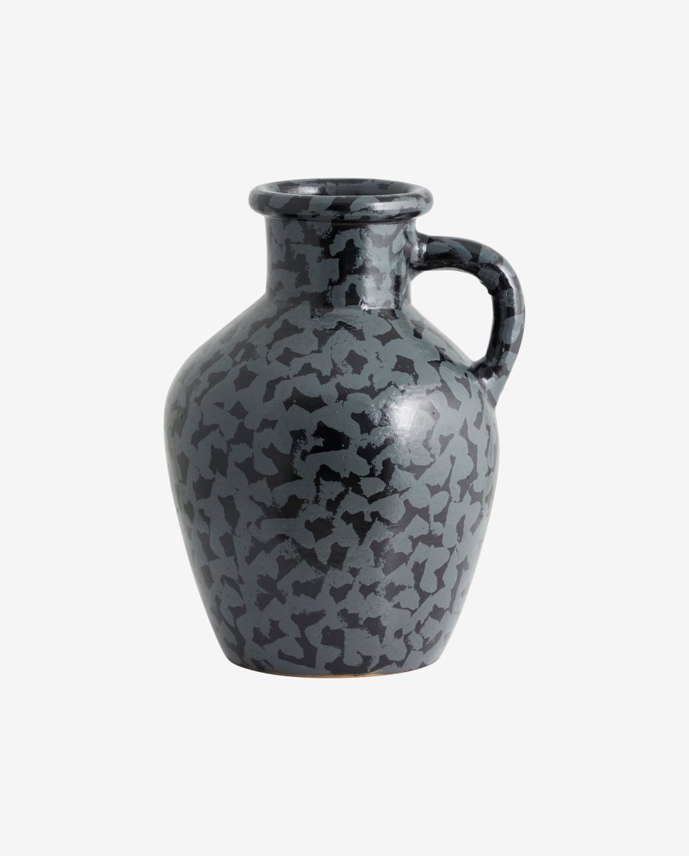 BATAM vase, glaseret - sort - nordal.dk