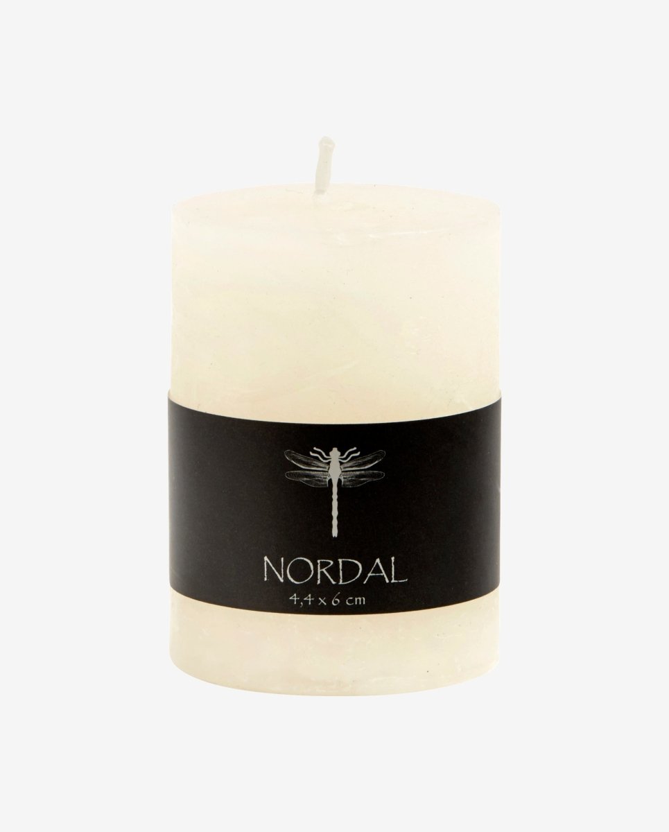 Bloklys - small - ø4,4 cm - h6 cm - creme - nordal.dk