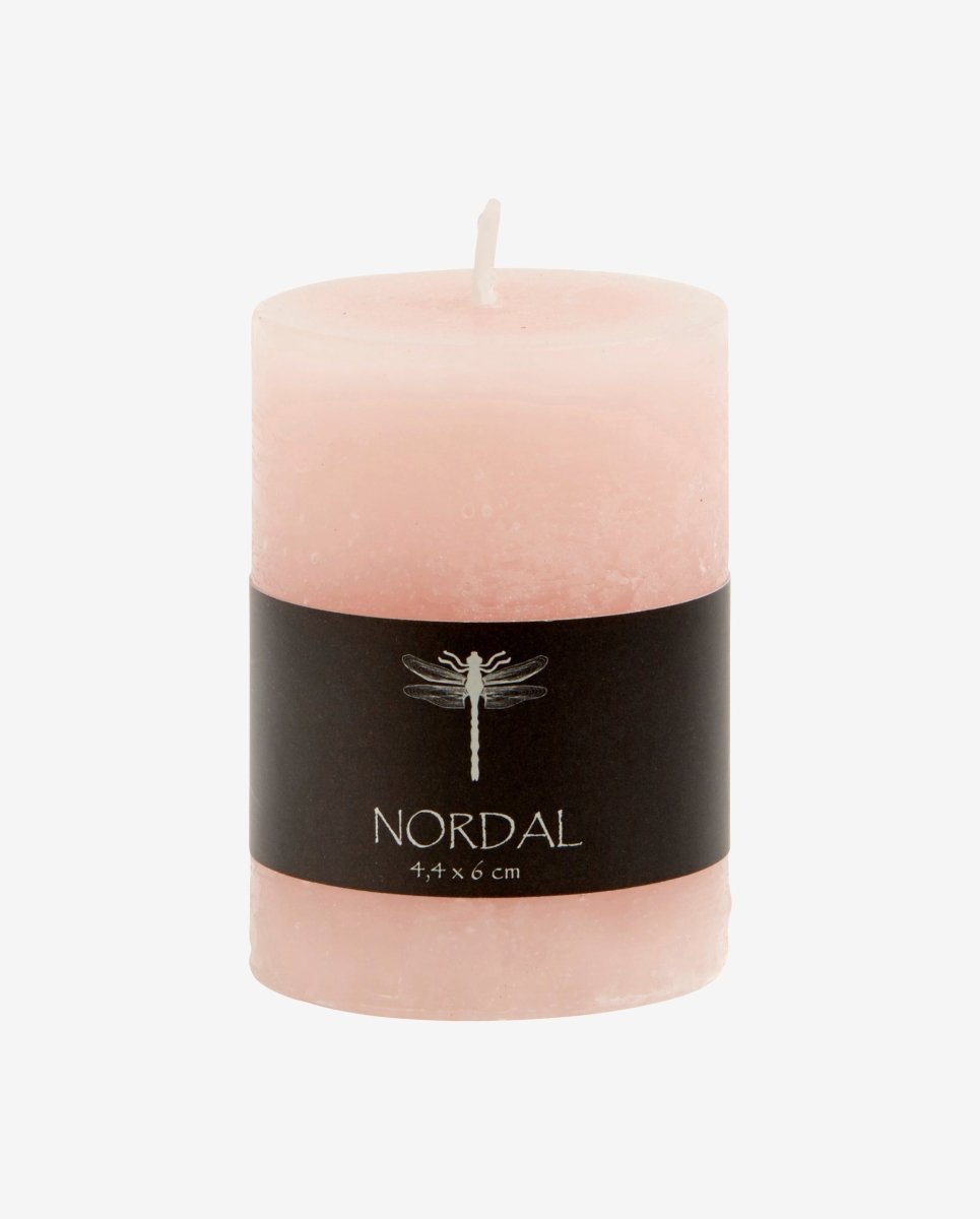 Bloklys - small - ø4,4 cm - h6 cm - rosa - nordal.dk