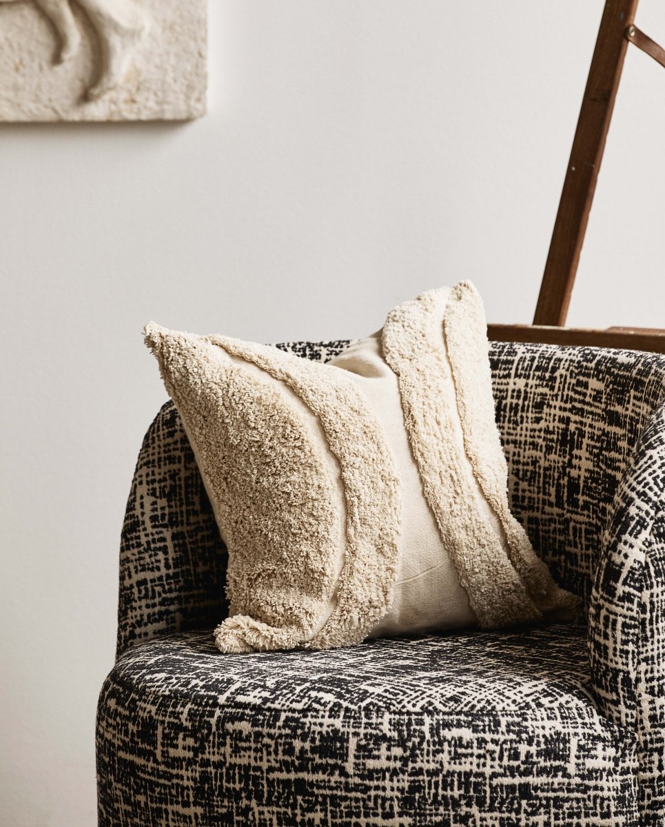 BOMU lounge stol - sort/hvid - nordal.dk