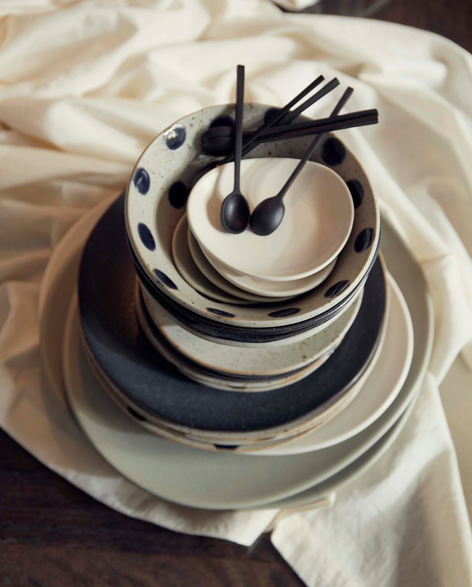 Café latte ske i rustfrit stål - l19 cm - mat sort - nordal.dk