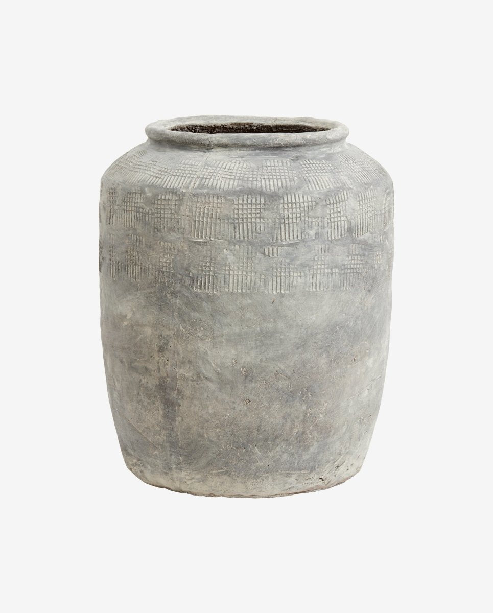 CEMA rustik urtepotte - x-large - h56 cm - grå - nordal.dk