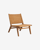 CLUB loungestol i teaktræ med flet - natur - nordal.dk
