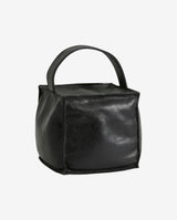 COOK dørstopper i læder med hank - 12x12 cm - sort - nordal.dk