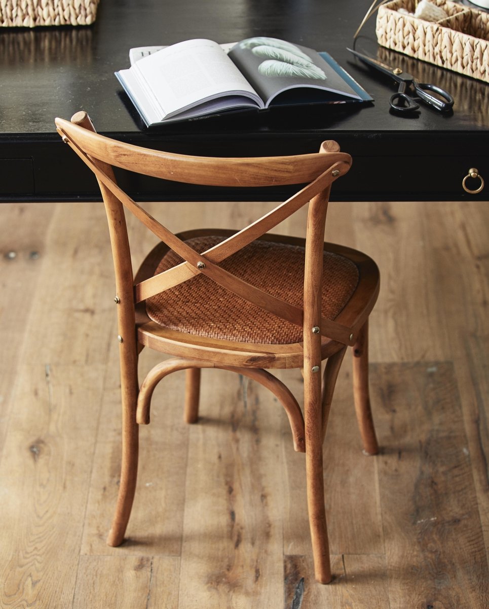 CROSS spisebordsstol med kryds - natur - nordal.dk