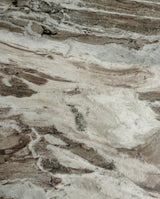 ERIE rundt spisebord i træ og marmor - ø140 cm - råhvid, brun, beige - nordal.dk