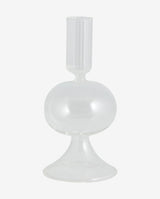 ERISKA lysestage i glas - h15 cm - klar glas - nordal.dk