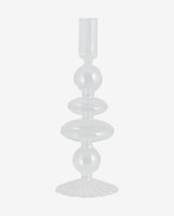 ERISKA lysestage i glas - h23 cm - klar glas - nordal.dk