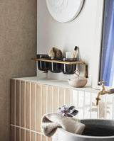 FIDRA opbevaringshylde - sort/messing finish - nordal.dk