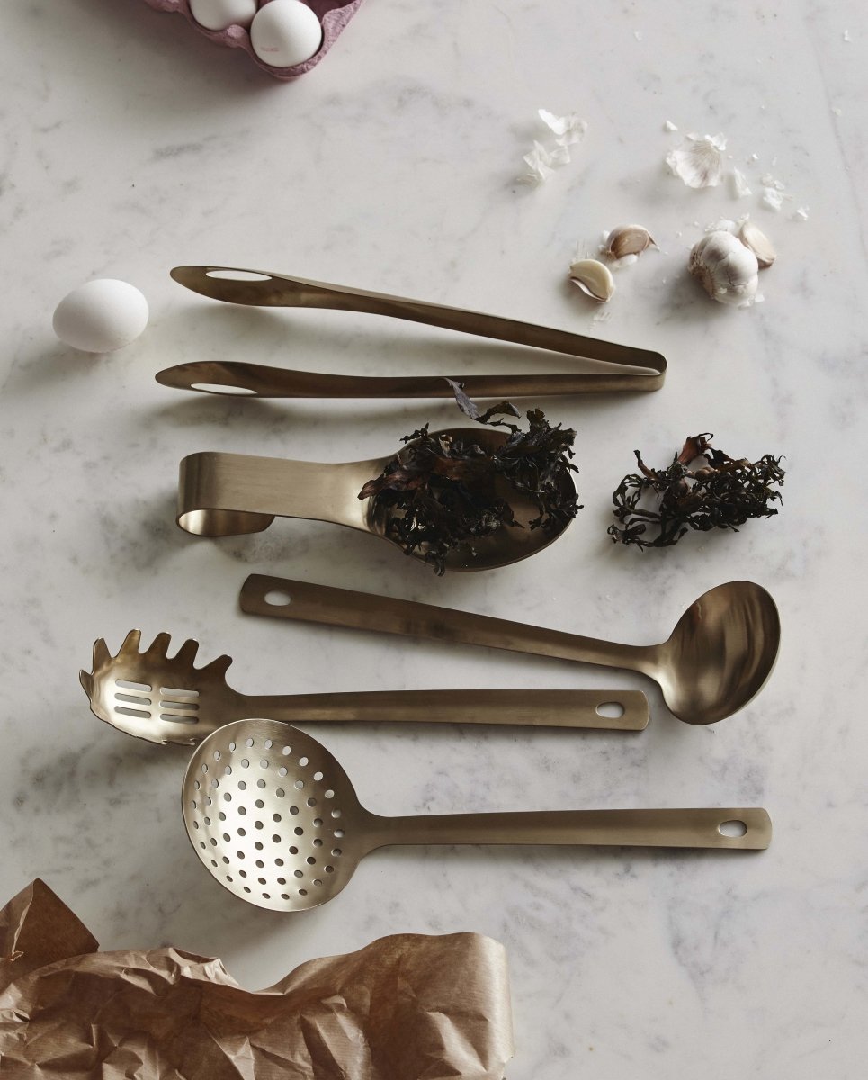 GOLDIES skeholder i rustfrit stål - mat guld - nordal.dk