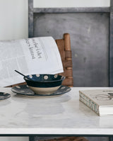 GRAINY skål i keramik - ø15 cm - mørkeblå/sand - nordal.dk