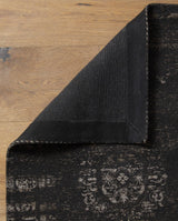 GRAND vævet bomuldstæppe - 75x200 - mørk grå/sort - nordal.dk