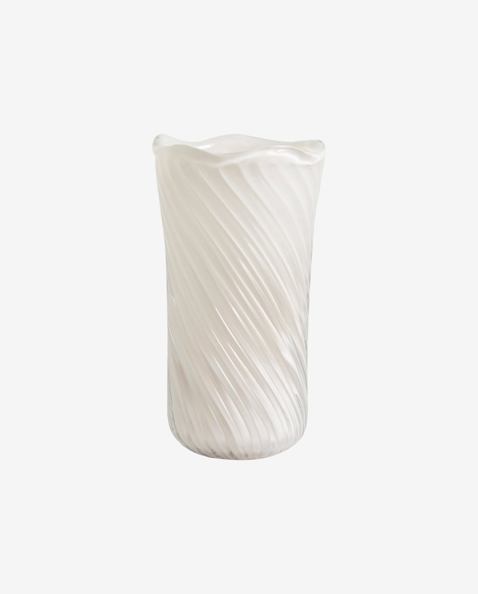 HELLE vase, glas - råhvid - nordal.dk