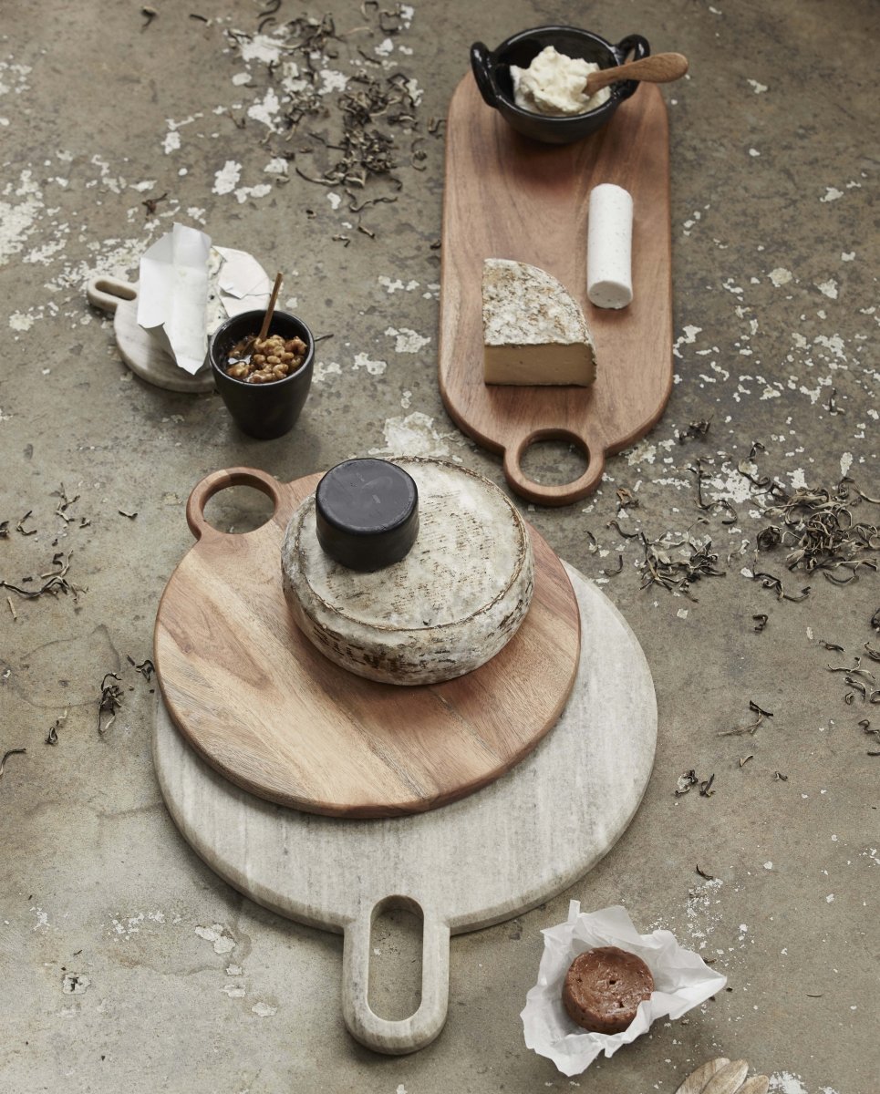 HERBAL serveringsfad, rund - akacie - nordal.dk