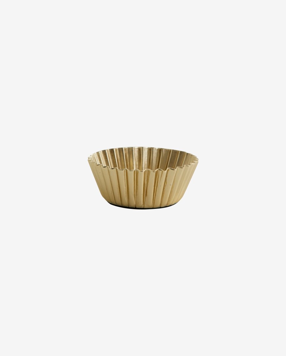 IDA fyrfadsstage - h2 cm - guld - nordal.dk