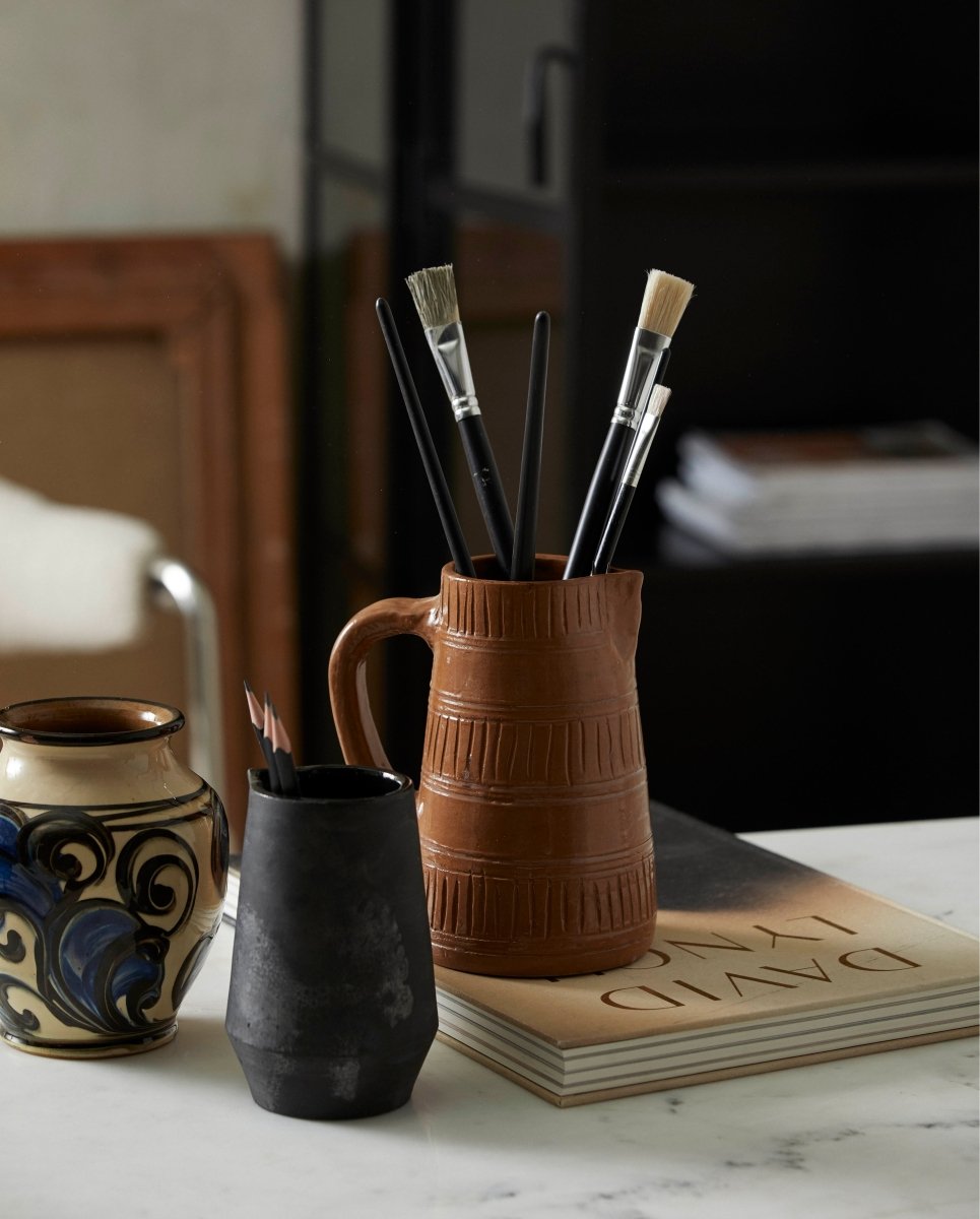 JUNIPER kande m. håndtag - brun - nordal.dk